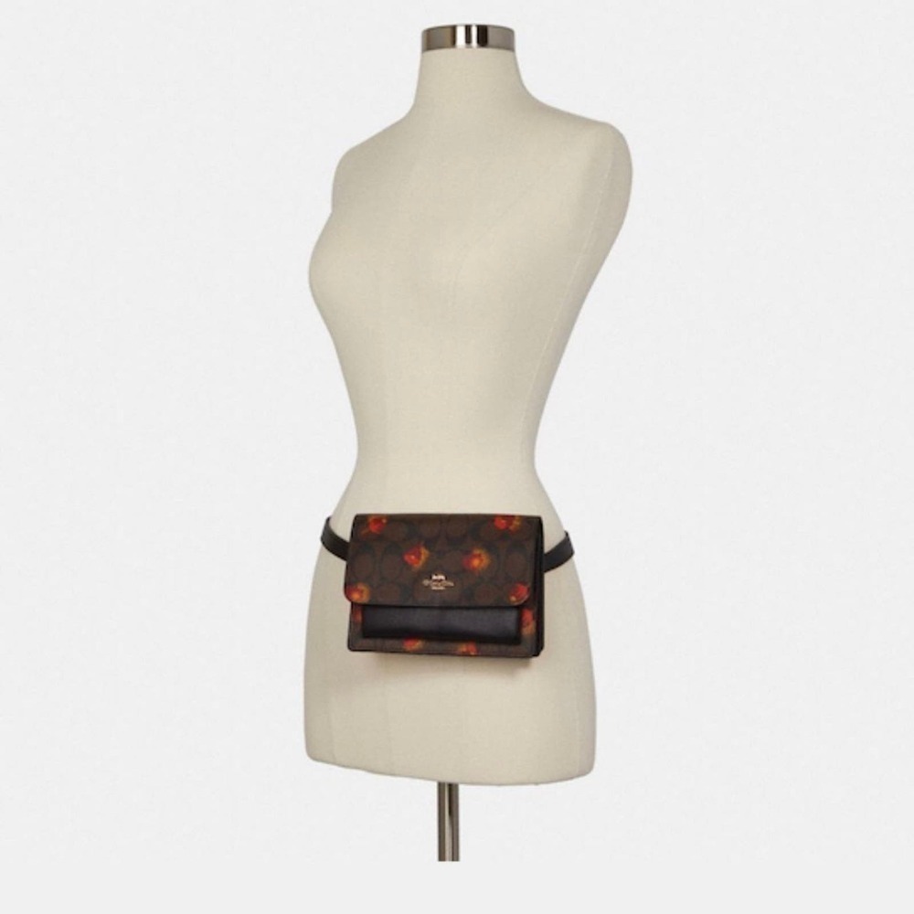 COACH Belt Bag Foldover In Signature Canvas With Pop Floral Print - Picture 11 of 11